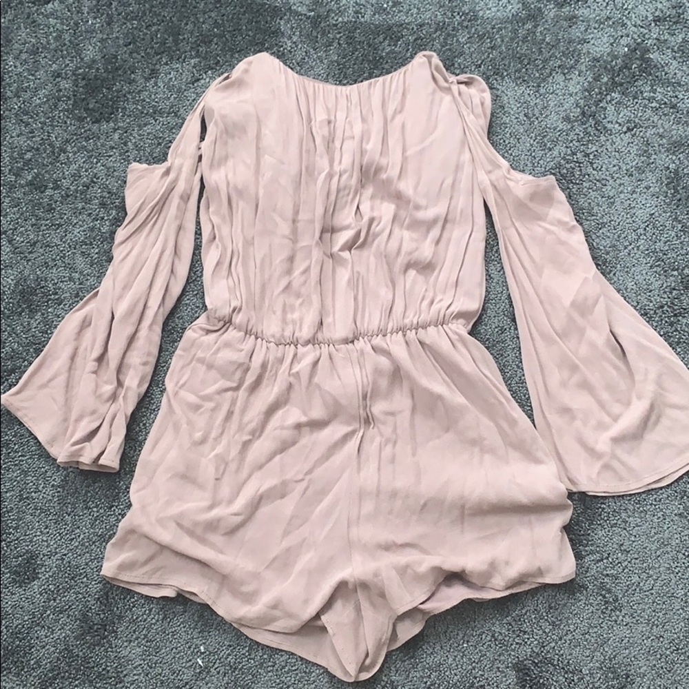 Lovely Day Strapless Taupe Romper